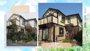 外壁塗装でとても温かみのあるお家になりました。